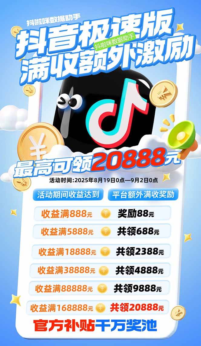（15800期）抖音极速版拉新，平台大力扶持，每单15元，万播转化无上限，平台额外满…-吾藏分享