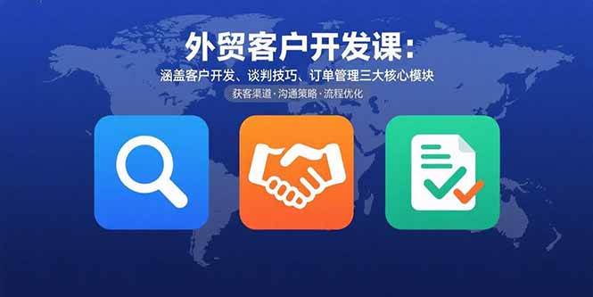 （15793期）外贸客户开发课：涵盖客户开发、谈判技巧、订单管理三大核心模块-吾藏分享