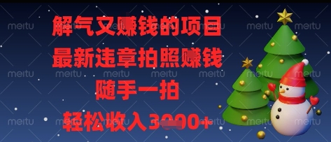 解气又挣钱的项目，最新违章拍照挣钱，随手一拍，轻松收入多张【揭秘】-吾藏分享
