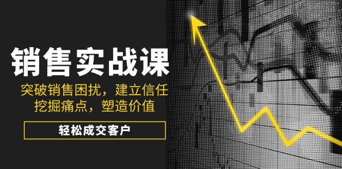 销售实战课，突破销售困扰，建立信任，挖掘痛点，塑造价值，轻松成交客户-吾藏分享