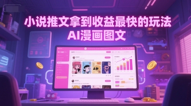 小说推文拿到收益最快的玩法，AI漫画图文-吾藏分享