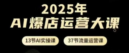 2025年AI爆店运营大课，13节AI实操课+37节流量运营课-吾藏分享