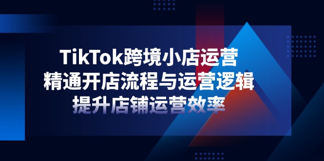 TikTok跨境小店运营，精通开店流程与运营逻辑，提升店铺运营效率-吾藏分享