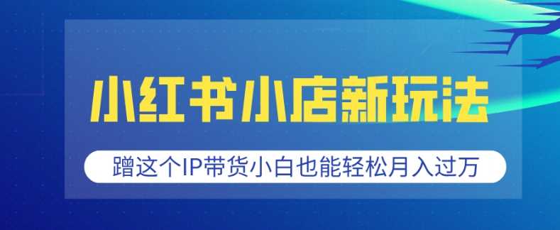 小红书小店新玩法，蹭这个IP带货，小白也能轻松月入过W【揭秘】-吾藏分享