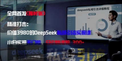 精准打击：价值3980的DeepSeek私域引流实操课，小白实操无门槛，日引精准粉300+-吾藏分享