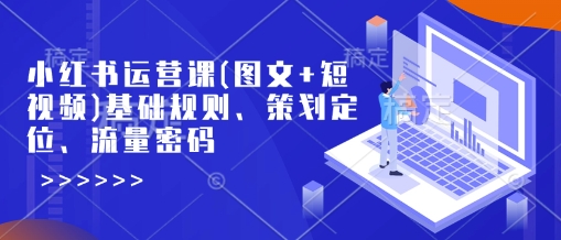 小红书运营课(图文+短视频)基础规则、策划定位、流量密码-吾藏分享
