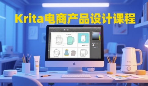 Krita电商产品设计课程，掌握从工具使用到创意落地的全链路设计能力-吾藏分享