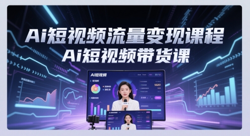 Ai短视频流量变现课程，Ai短视频带货课-吾藏分享