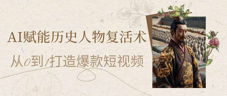 AI赋能历史人物复活术：从0到1打造爆款短视频-吾藏分享