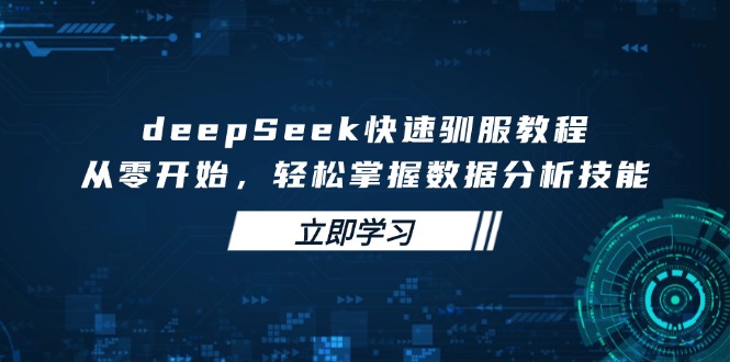 deepSeek快速驯服教程，从零开始，轻松掌握数据分析技能-吾藏分享