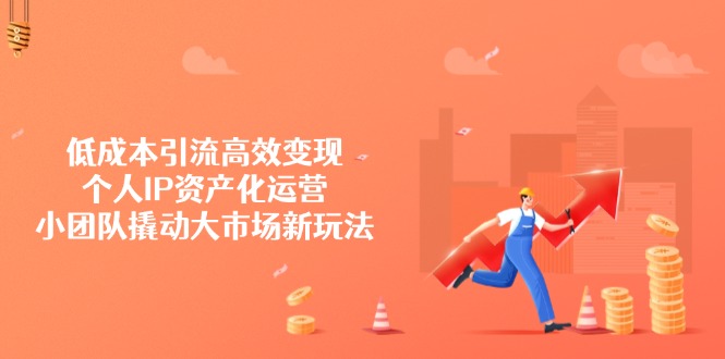低成本引流高效变现，个人IP资产化运营，小团队撬动大市场新玩法-吾藏分享