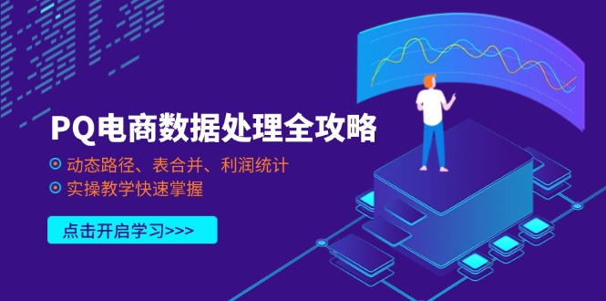 PQ电商数据处理全攻略，动态路径、表合并、利润统计，实操教学快速掌握-吾藏分享