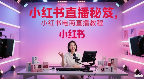 小红书直播秘笈，小红书电商直播教程-吾藏分享