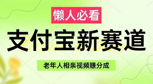 支付宝新赛道，利用老年人相亲视频，挣分成收益，轻松月入过W，操作简单-吾藏分享