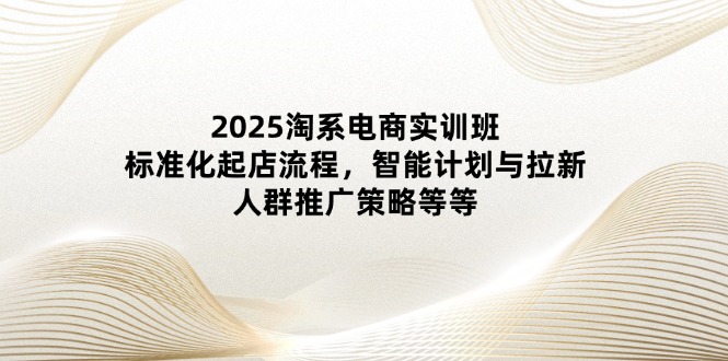 2025淘系电商实训班：标准化起店流程，智能计划与拉新，人群推广策略等等-吾藏分享
