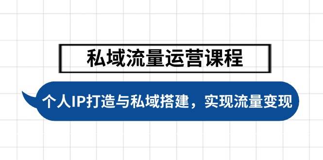 私域流量运营课程，个人IP打造与私域搭建，助力学员实现流量变现2-吾藏分享