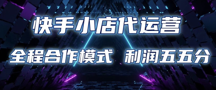 快手小店代运营 限时托管计划 合作模式 利润五五分成【揭秘】-吾藏分享