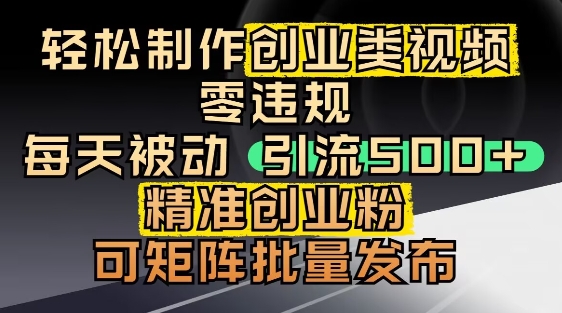 抖音引流创业粉，几分钟一个视频，非常暴力，小白直接可上手操作-吾藏分享