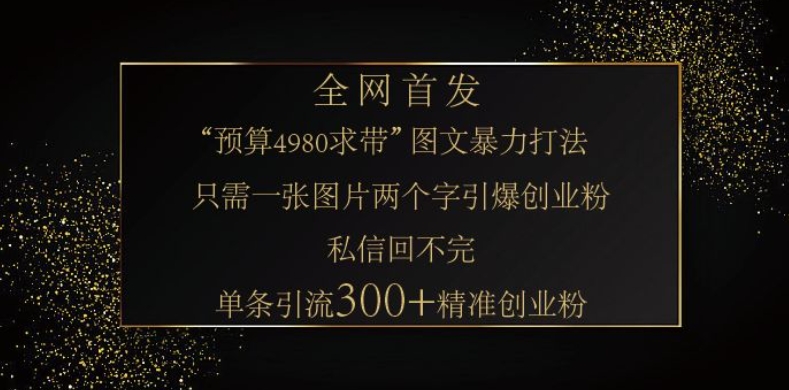 小红书神奇图片引流法，只需一张图，就能单条笔记凭借此方法，轻松引流 300 + 精准创业粉-吾藏分享