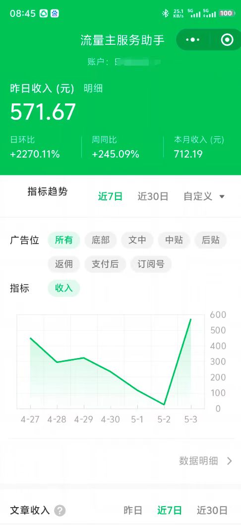 最新公众号托管躺赚项目，操作简单，只需复制粘贴，小白每天花五分钟，…-吾藏分享