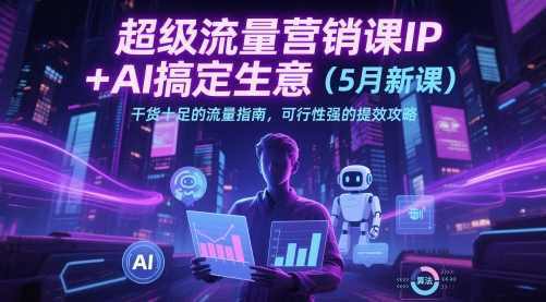 超级流量营销课IP+AI搞定生意(5月新课)干货十足的流量指南，可行性强的提效攻略-吾藏分享