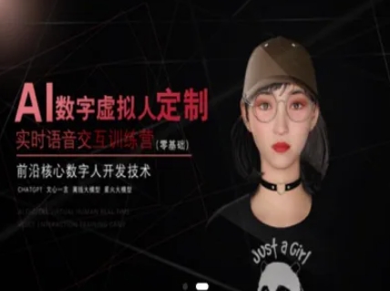 AI数字虚拟人定制，实时语音交互训练营(零基础)，前沿核心数字人开发技术-吾藏分享