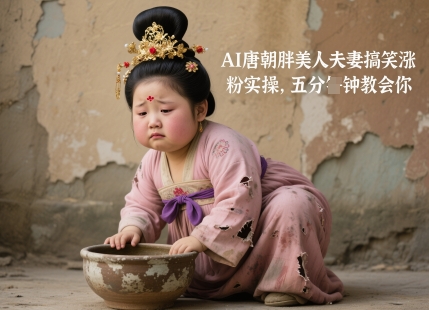 AI唐朝胖美人夫妻搞笑涨粉实操，五分钟教会你-吾藏分享