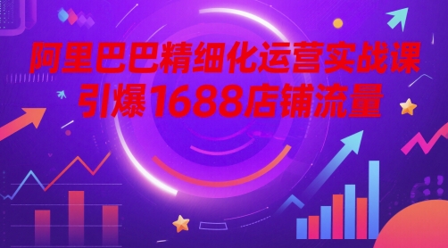 阿里巴巴精细化运营实战课，引爆1688店铺流量-吾藏分享
