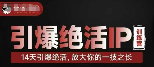 引爆绝活IP训练营，14天引爆绝活，放大你的一技之长-吾藏分享