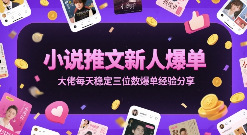 小说推文新人爆单大佬每天稳定三位数爆单经验分享-吾藏分享