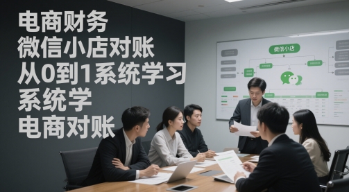 电商财务微信小店对账，从0到1系统学习电商对账-吾藏分享