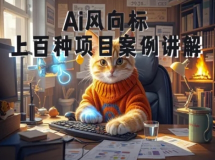 Ai风向标-附100种项目案例玩法-0基础小白到大神ai视频商业应用教学-吾藏分享