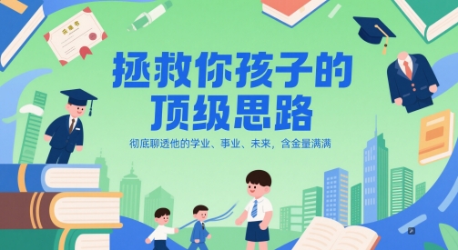 付费文章：拯救你孩子的顶级思路，彻底聊透他的学业、事业、未来，含金量满满-吾藏分享
