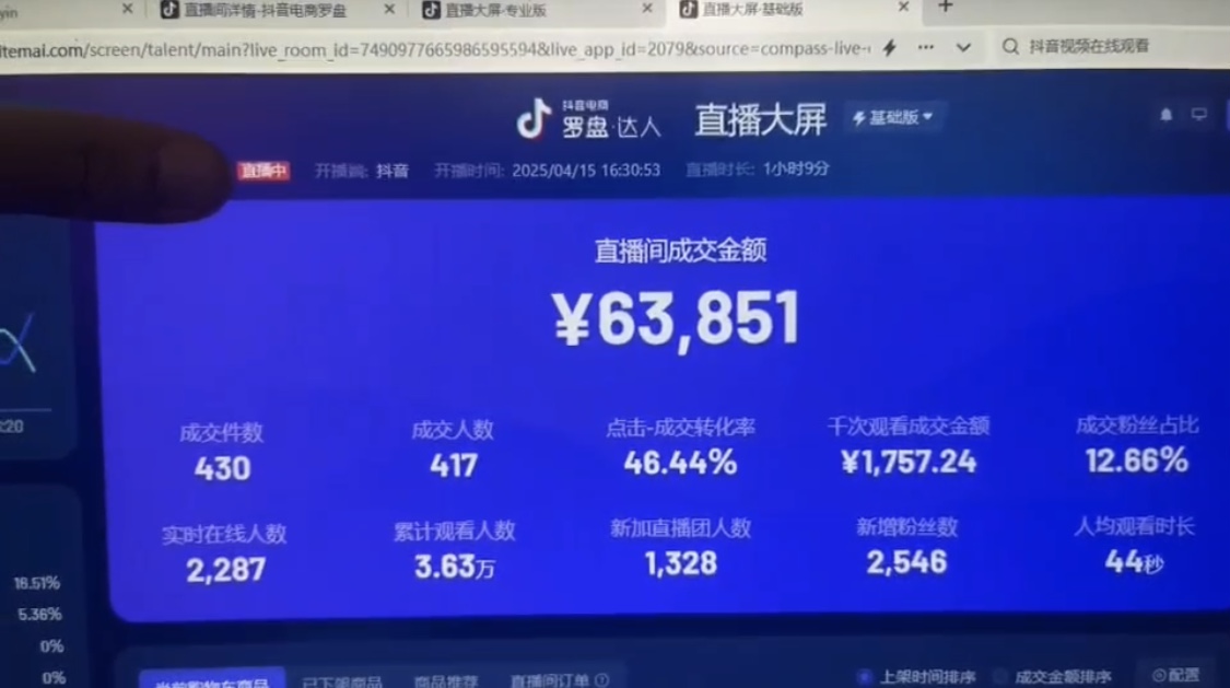 抖音破价直播，靠不露脸读稿子， 日入多张，100%起号-吾藏分享