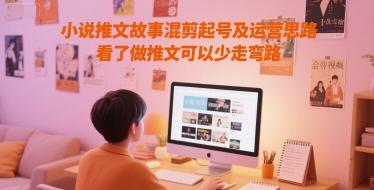 小说推文故事混剪起号及运营思路，看了做推文可以少走弯路-渝渝网创