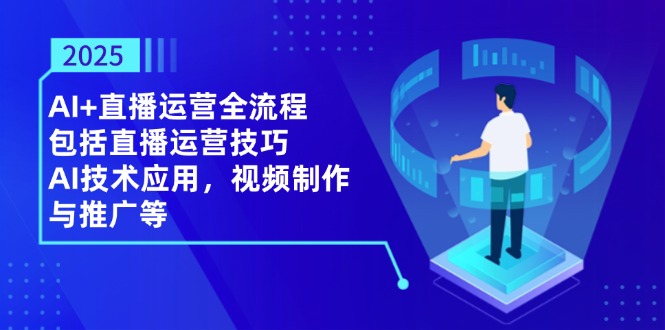 2025AI+直播运营全流程，包括直播运营技巧，AI技术应用，视频制作与推广等-吾藏分享