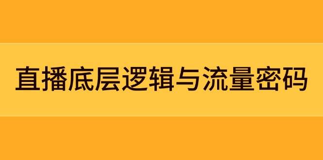直播底层逻辑与流量密码：定位模型+案例拆解，急速流承接与数据优化全攻略-吾藏分享