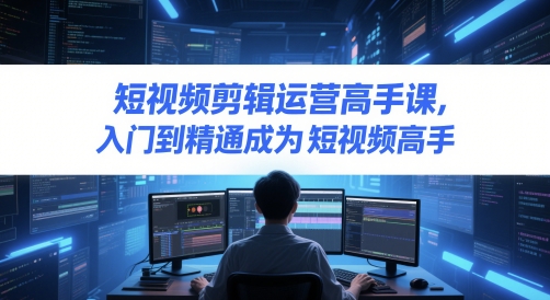 短视频剪辑运营高手课，入门到精通成为短视频高手-吾藏分享