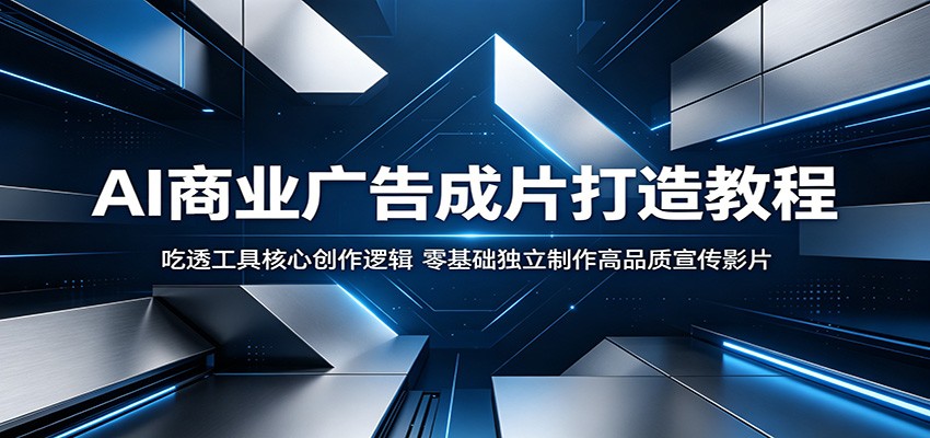 AI商业广告成片打造教程：吃透工具核心创作逻辑，零基础独立制作高品质宣传影片-休闲网赚three