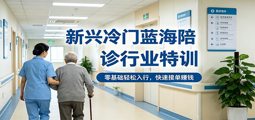 新兴冷门蓝海陪诊行业特训，零基础轻松入行，快速接单赚钱-赚客网赚