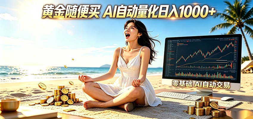黄金随便买？AI自动外汇量化交易 在家当皇帝 日入1000+-赚客网赚