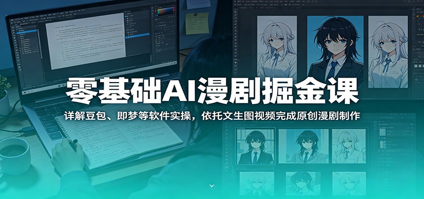 零基础AI漫剧掘金课：详解豆包、即梦等软件实操，依托文生图视频完成原创漫剧制作-吾藏分享