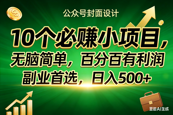 （17694期）10个必赚小项目，无脑简单，百分百有利润，副业首选，日入400+-吾藏分享