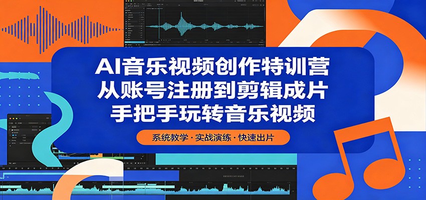 AI音乐视频创作特训营：从账号注册到剪辑成片，手把手玩转音乐视频-吾藏分享