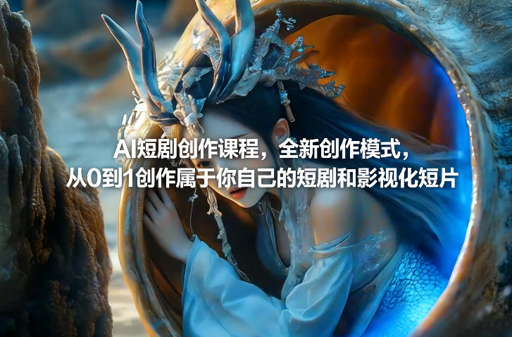AI短剧创作课程，全新创作模式，从0到1创作属于你自己的短剧和影视化短片-微乐源创业网