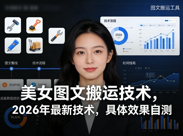 美女图文搬运技术，2026年最新技术，具体效果自测-微乐源创业网