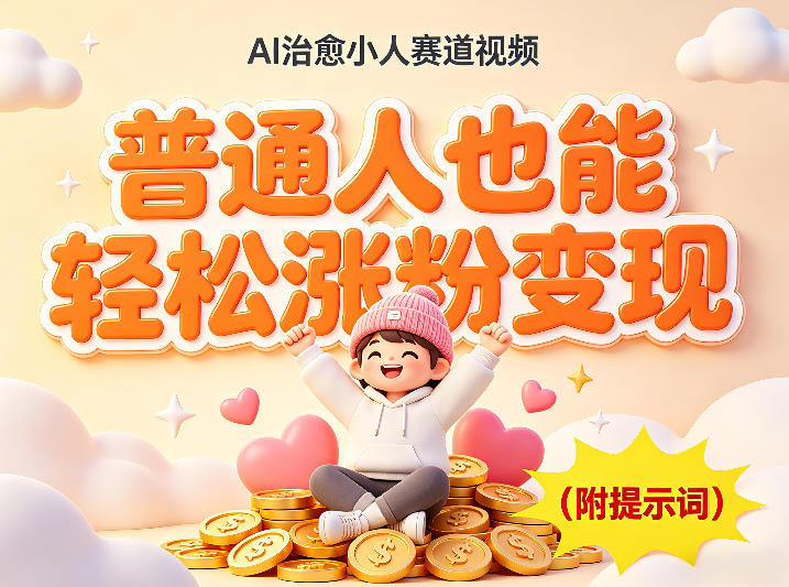 AI治愈小人赛道视频，普通人也能轻松涨粉变现，实操教学（附完整提示词）-吾藏分享