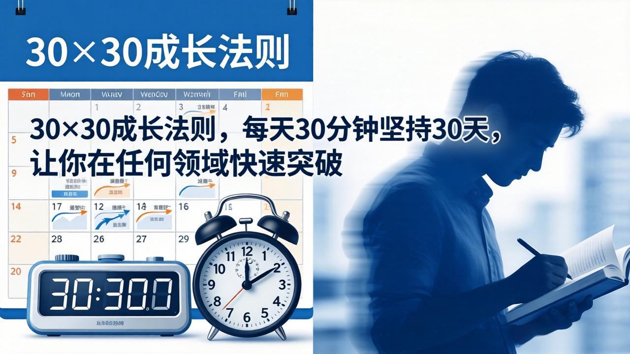 付费文章：30×30成长法则，每天30分钟坚持30天，让你在任何领域快速突破-雷总笔记资源网