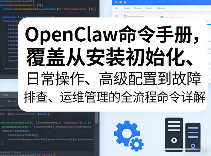 OpenClaw命令手册，覆盖从安装初始化、日常操作、高级配置到故障排查、运维管理的全流程命令详解-吾藏分享