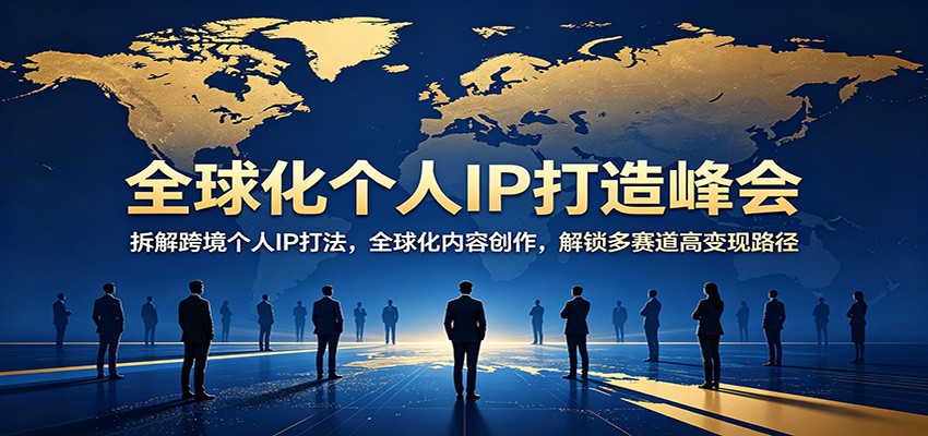 全球化个人IP打造峰会：拆解跨境个人IP打法，全球化内容创作，解锁多赛道高变现路径-吾藏分享